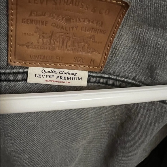 Levi’s Premium Men’s Trucker Jacket – Washed Black Denim Big E Size M EXC - Picture 5 of 13